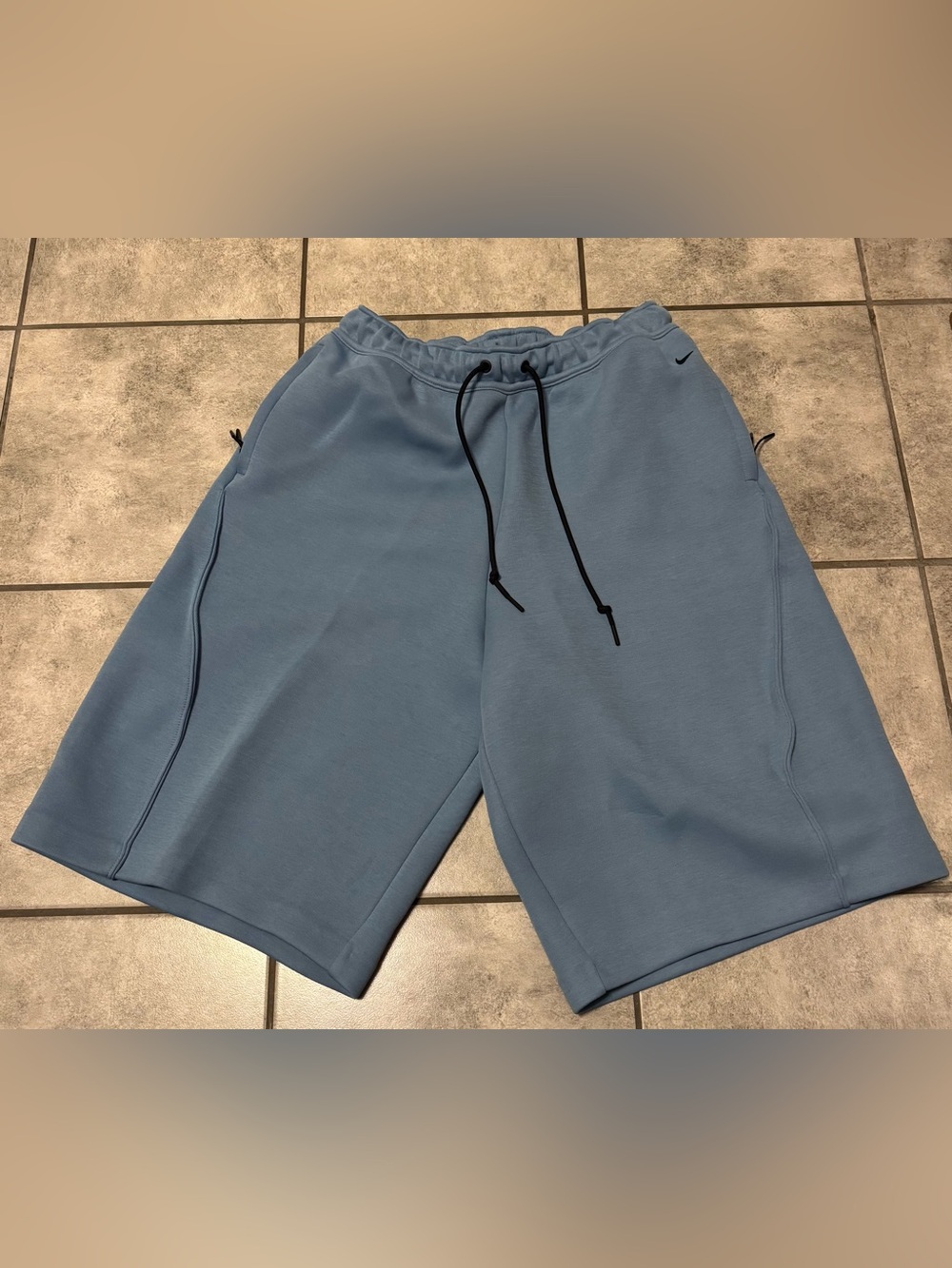 Nike Tech Fleece Loose Fit Below Knee Shorts “work Blue” Mens Small NWT